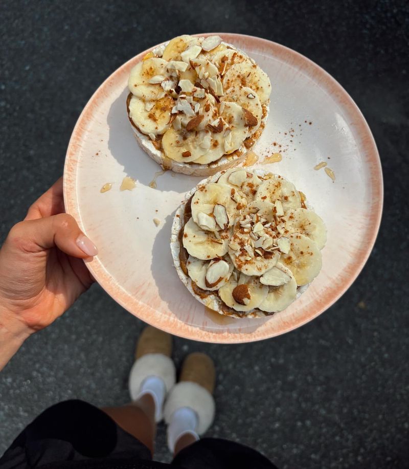 Almond Butter Rice Cakes