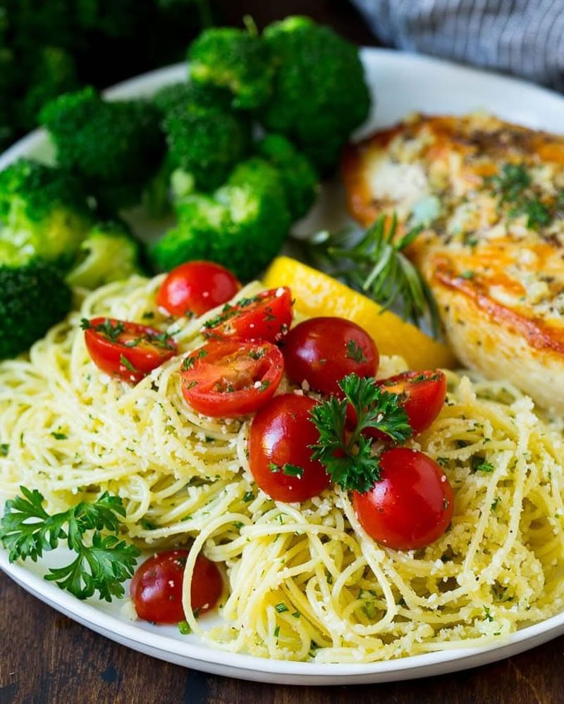 Angel Hair with Garlic and Olive Oil