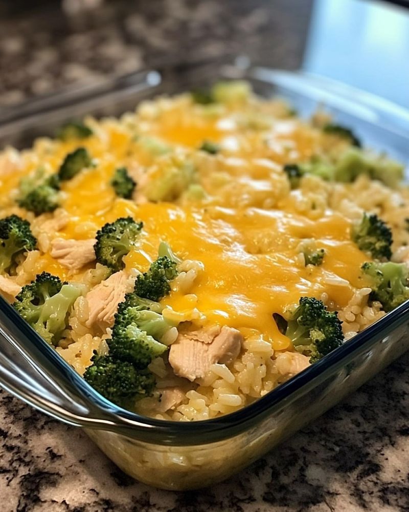 Cheesy Broccoli and Rice Casserole