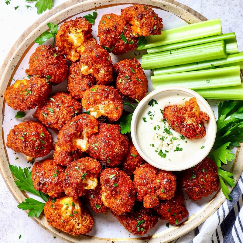 Crispy Buffalo Cauliflower Wings