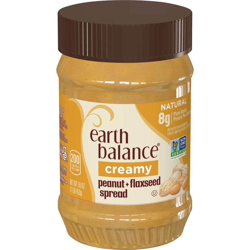 Earth Balance Creamy Peanut + Flaxseed Spread