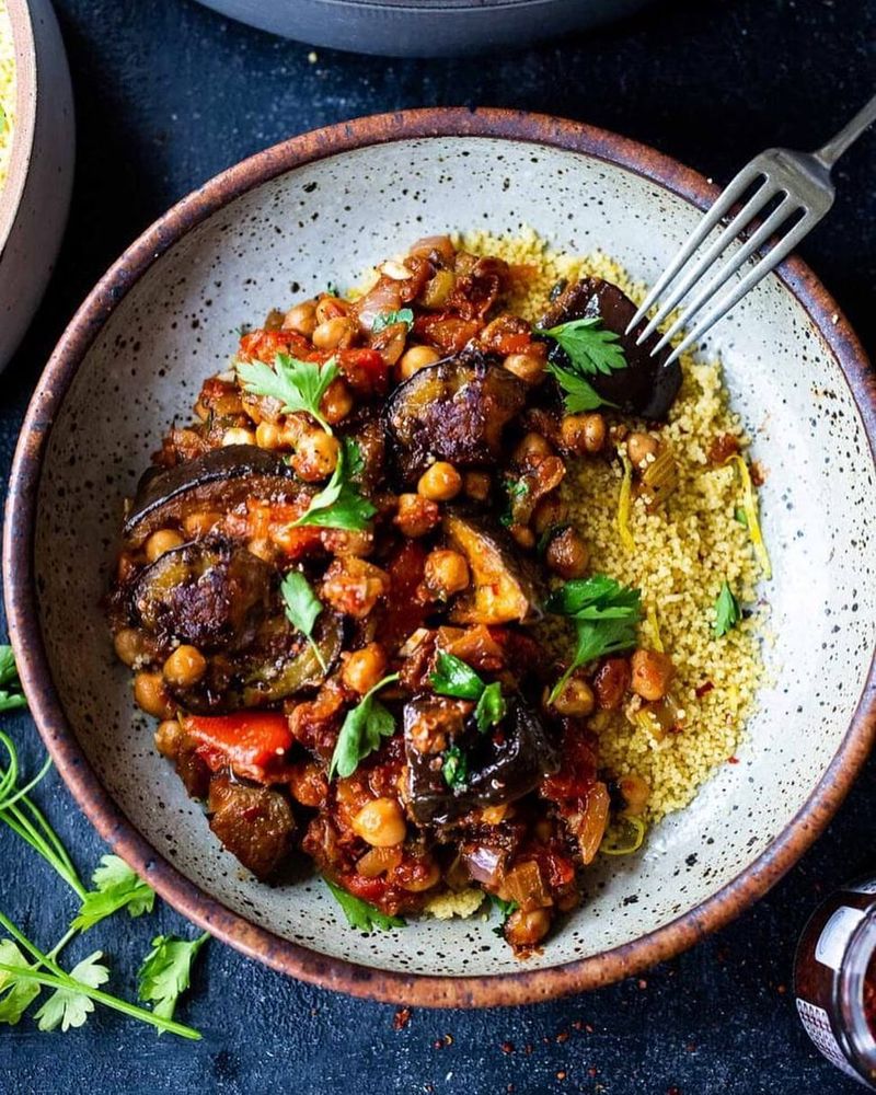 Eggplant and Chickpea Tagine