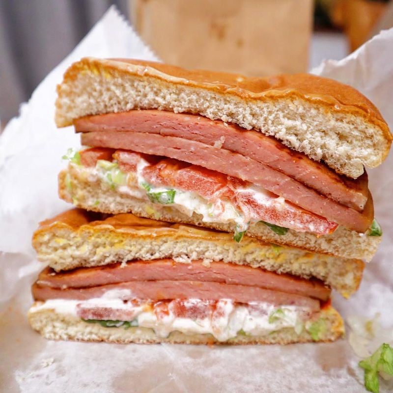 Fried Bologna Sandwich