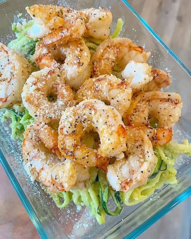 Garlic Parmesan Air Fryer Shrimp