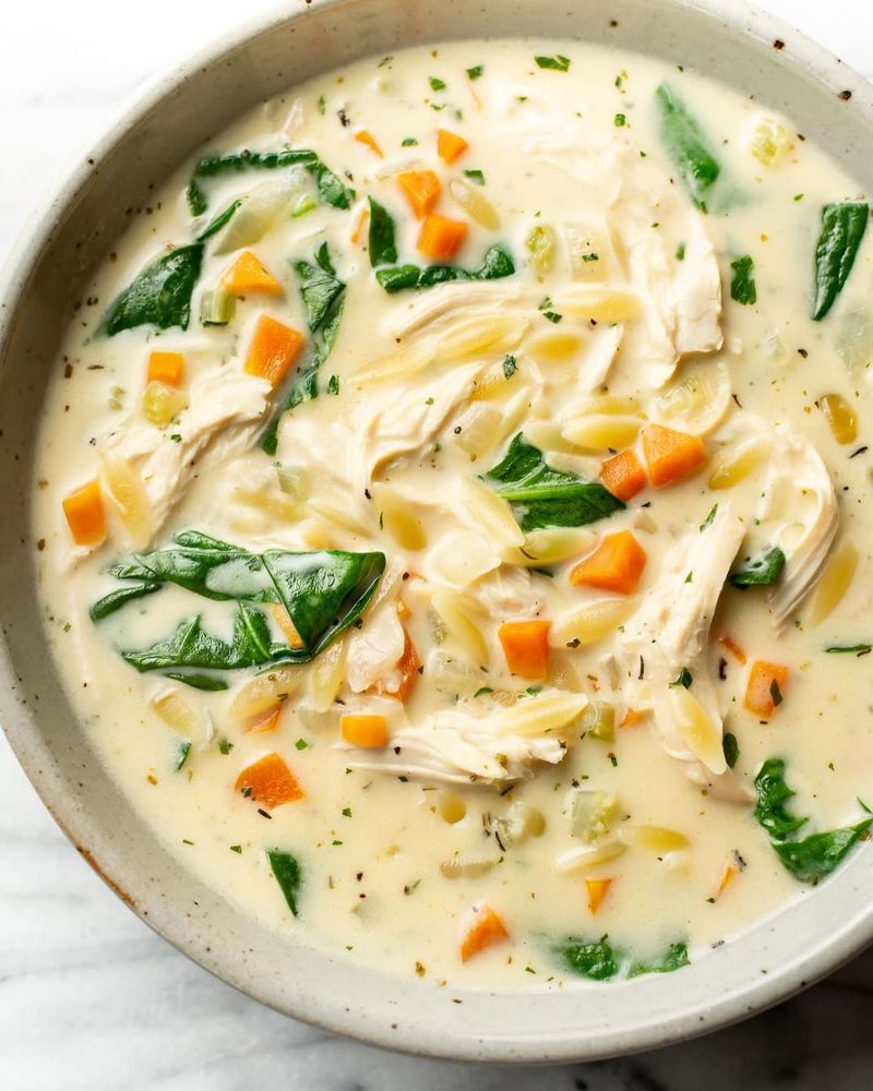 Lemon Chicken Orzo Soup