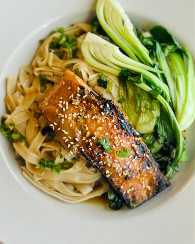 Miso-Ginger Salmon with Bok Choy