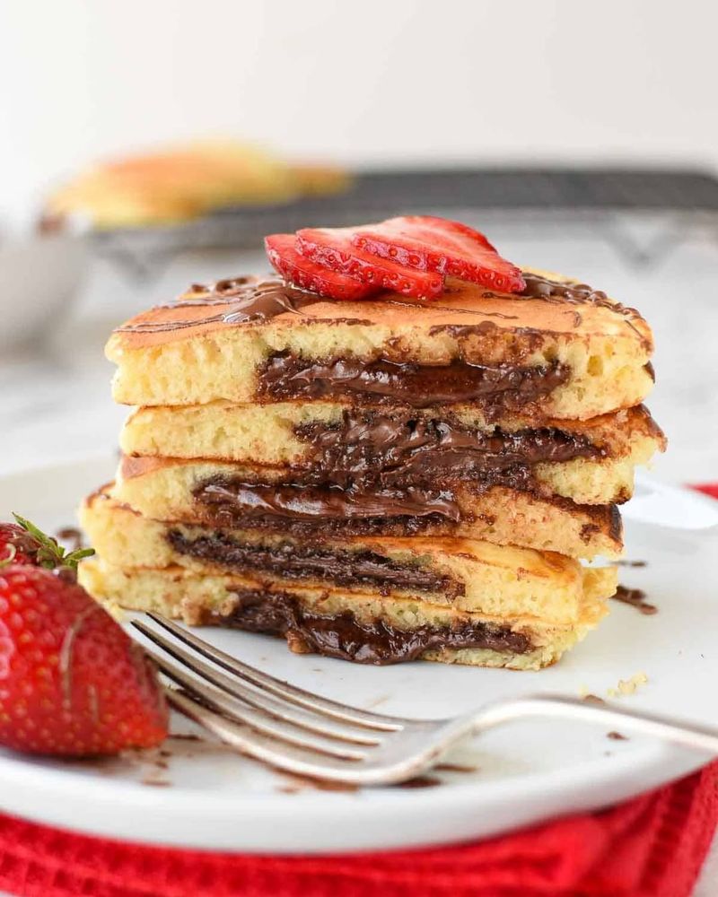 Nutella-Stuffed Pancakes