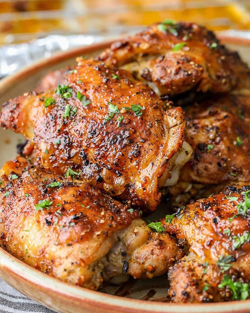 Oven-Baked Chicken Thighs