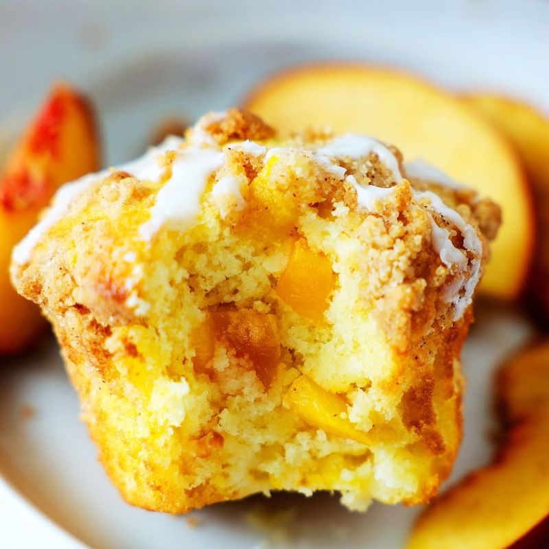 Peach Cobbler Muffins