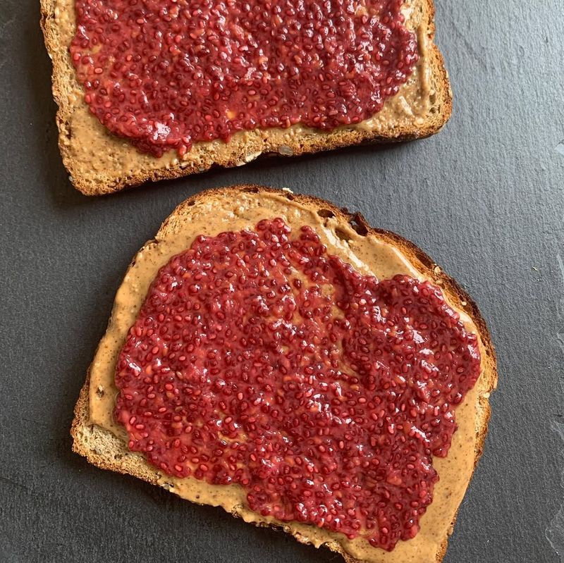 Raspberry Chia Jam Toast