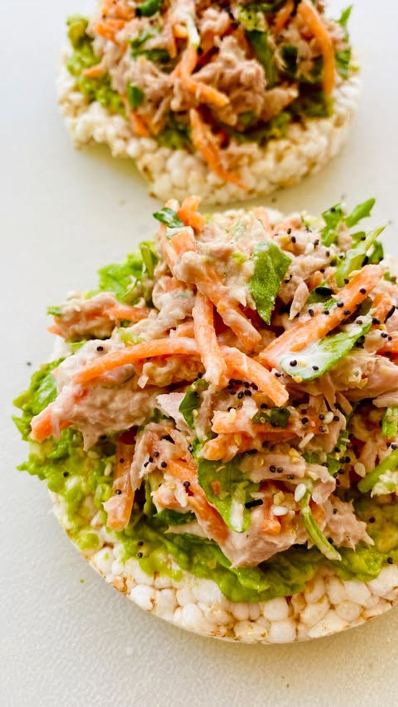 Rice Crackers with Tuna