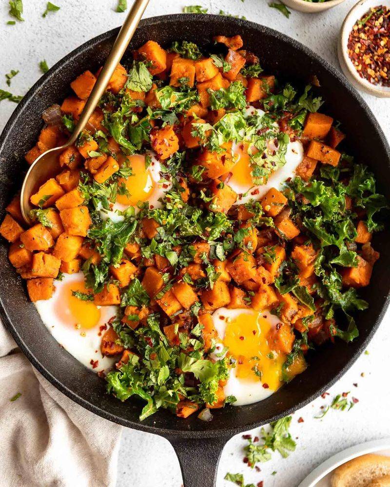 Sweet Potato and Kale Hash