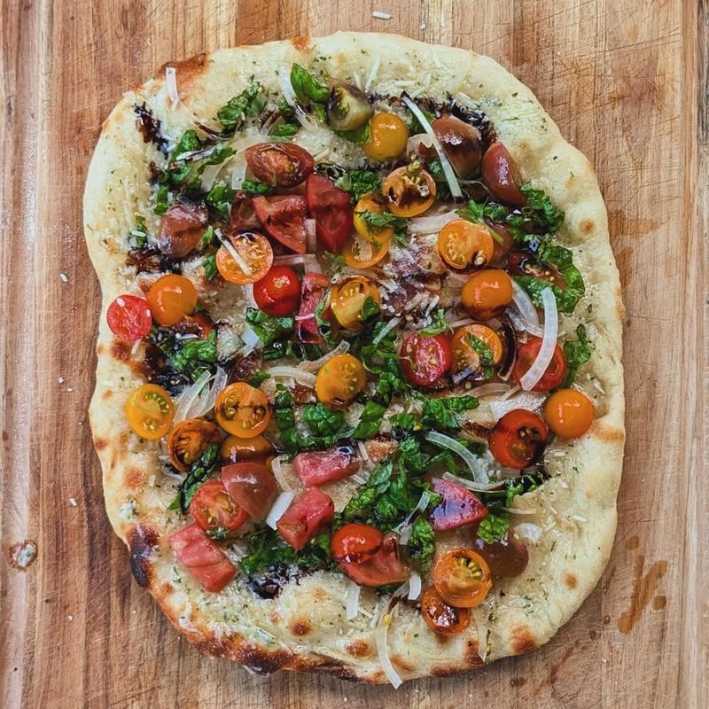 Tomato Basil Bruschetta Pizza