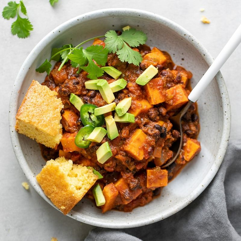 Vegan Chili with Sweet Potatoes