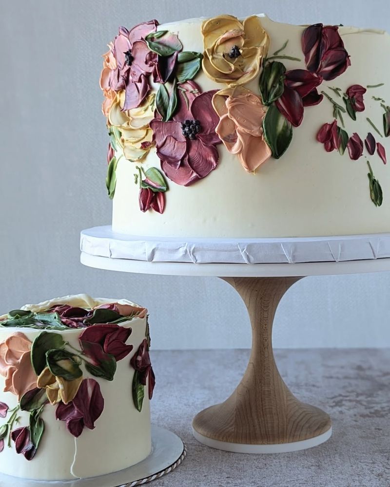 Hand-Painted Floral Cake