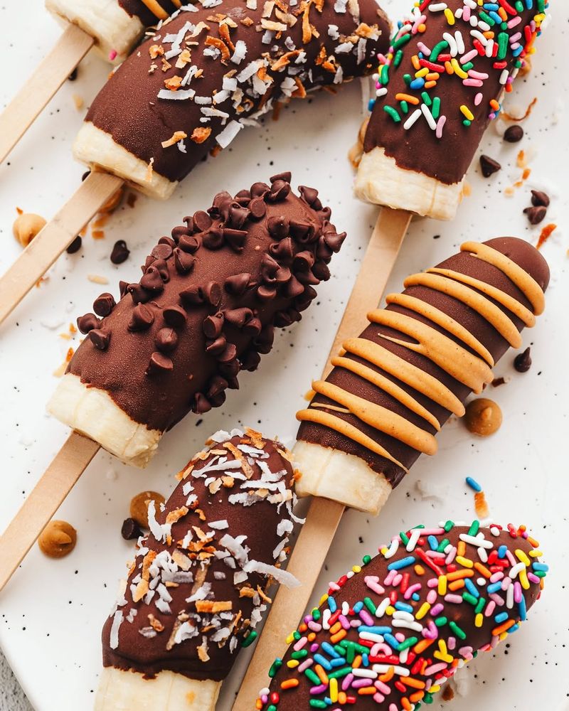 Chocolate-Dipped Frozen Bananas