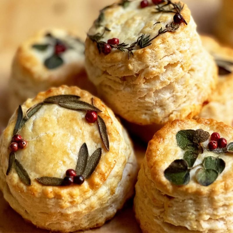 Savory Cream Cheese & Herb Biscuits