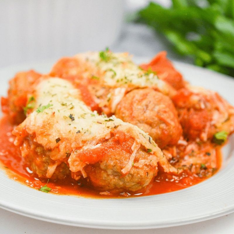 Dump-and-Bake Meatball Parmesan