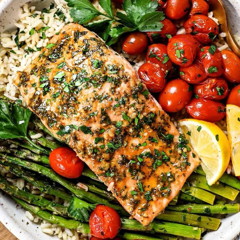 One-Pan Lemon Garlic Salmon & Veggies