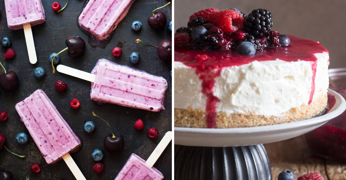 amazing desserts made with berries and cream