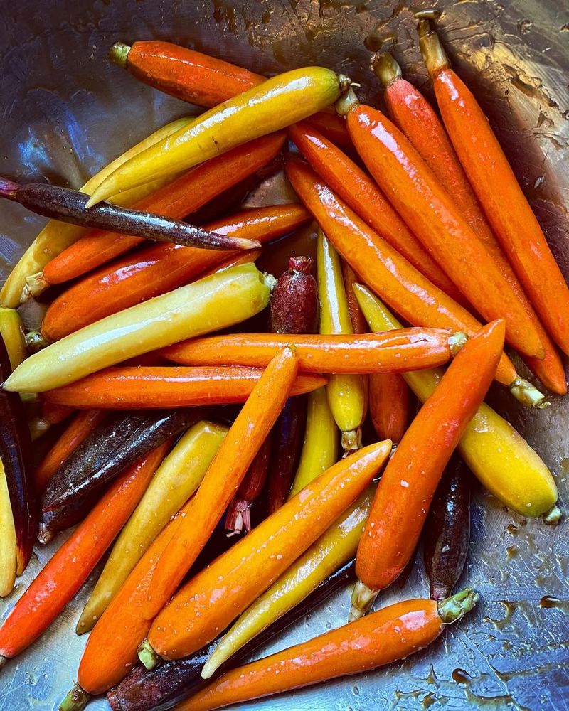 Roasted Rainbow Carrots With Honey-Thyme Glaze