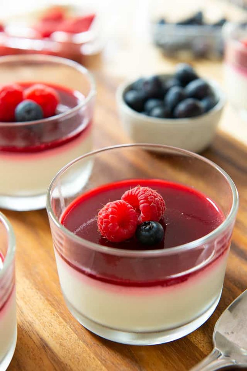 Raspberries And Vanilla Bean Panna Cotta