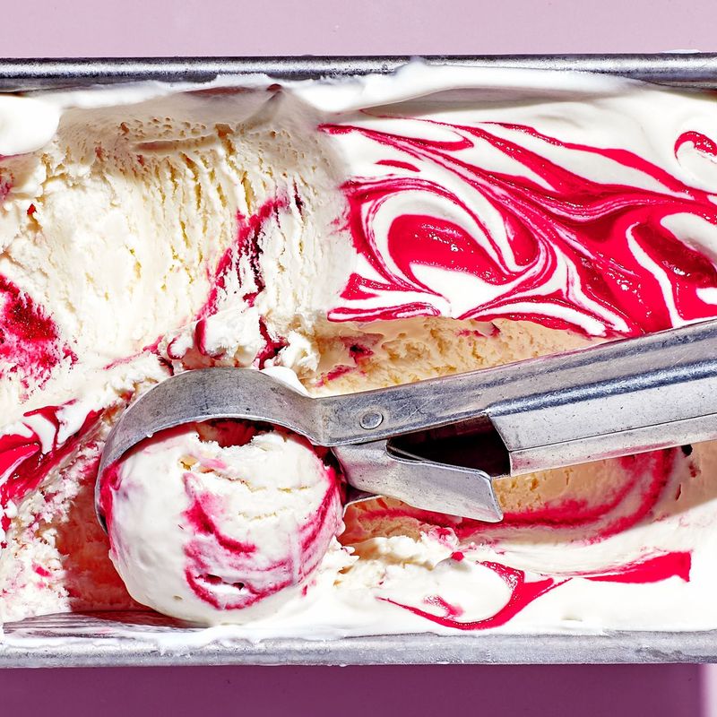 Raspberry Swirl Ice Cream