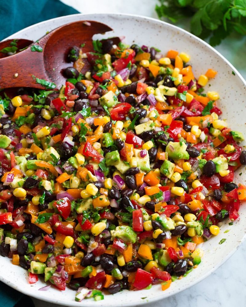 Grilled Corn Salad With Black Beans And Avocado