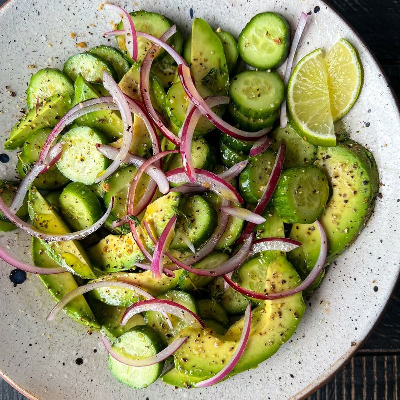 Cucumber And Avocado Salad With Dill