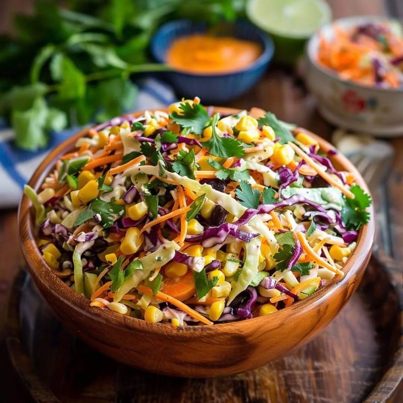 Colorful Coleslaw With Lime-Cilantro Dressing