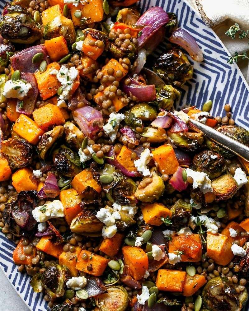 Lentil Salad With Roasted Vegetables