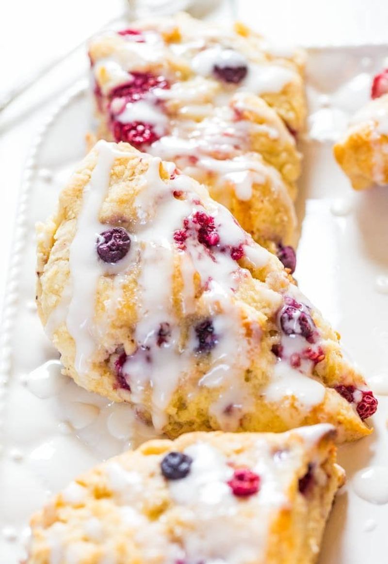 Mixed Berry Cream Scones