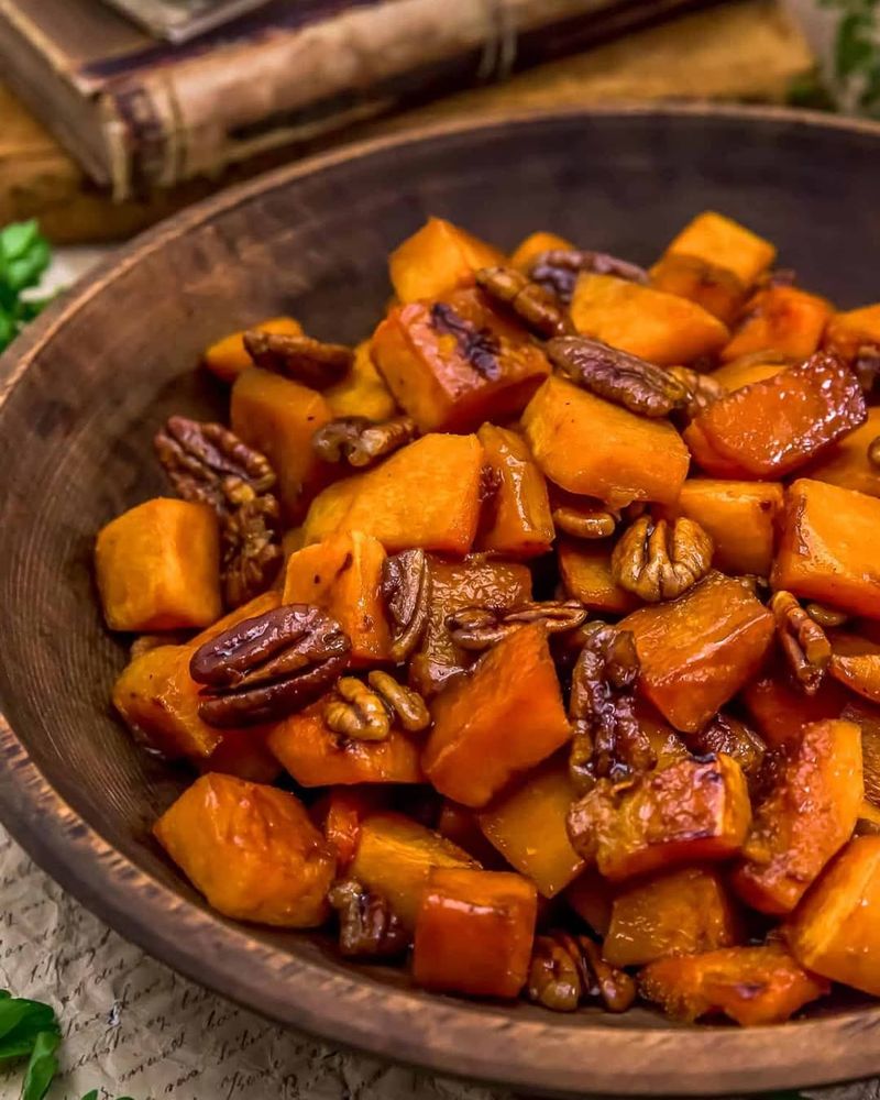 Roasted Butternut Squash With Maple And Pecans