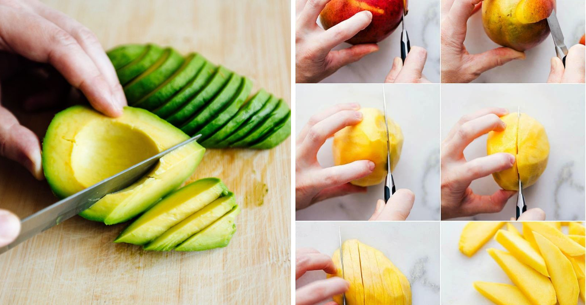 correct ways of cutting foods
