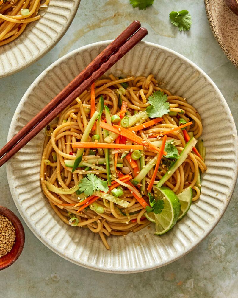 Cold Sesame Soba Noodle Salad