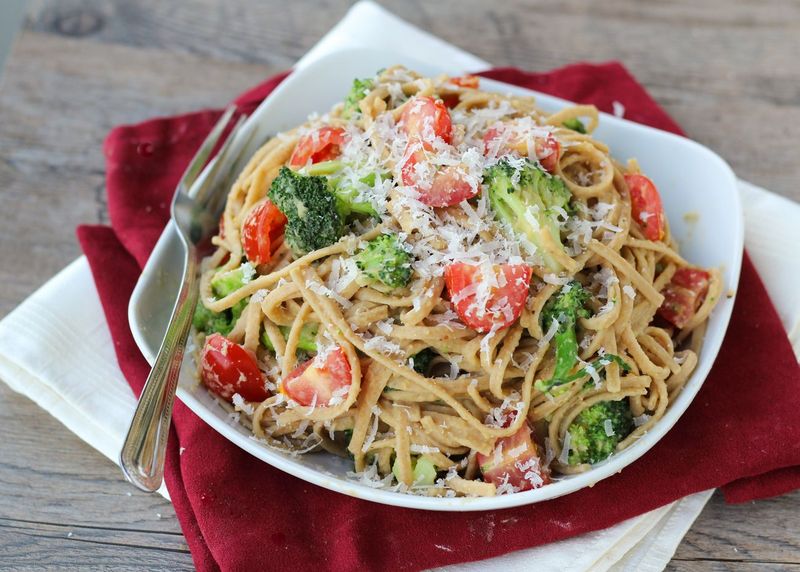 Whole Wheat Pasta With Veggie Sauce