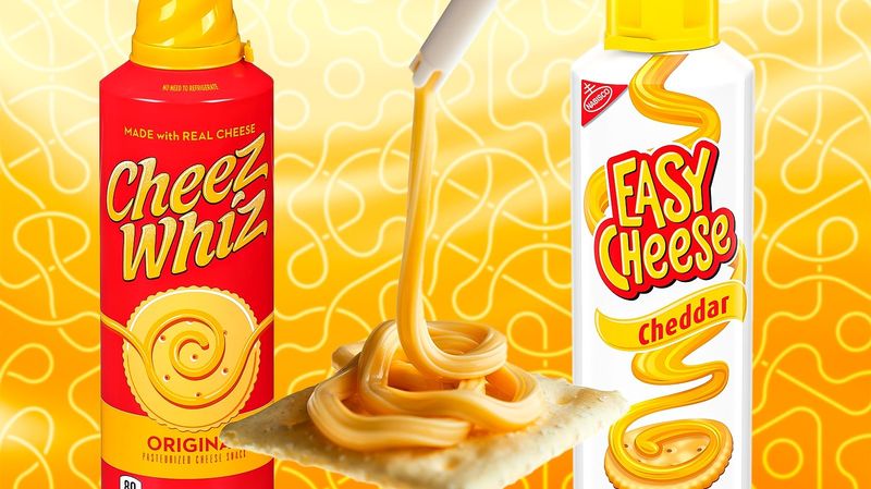Spray Cheese On Crackers