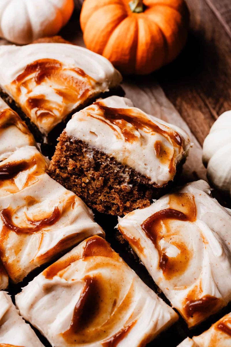 Pumpkin Spice Bars With Cream Cheese Frosting
