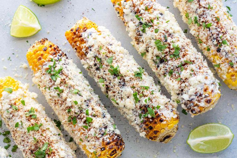 Corn On The Cob With Cheese And Spices (Elote) – Mexico