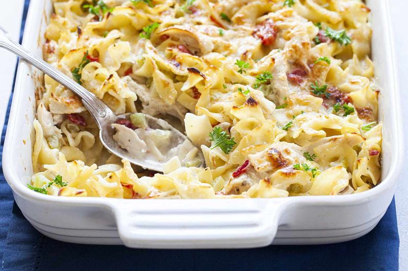 Egg Noodle And Mushroom Casserole