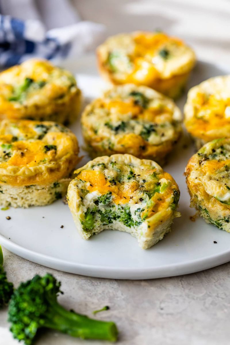 Broccoli And Cheese Egg Muffins