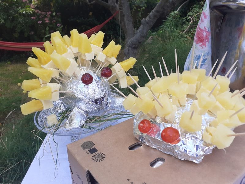 Cheese Cube Hedgehogs