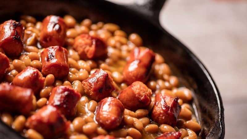 Hot Dog And Bean Bake