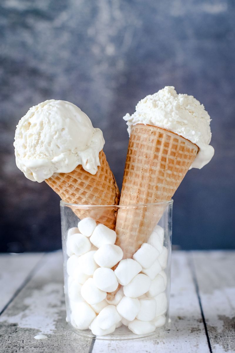 No-Churn Marshmallow Swirl Ice Cream