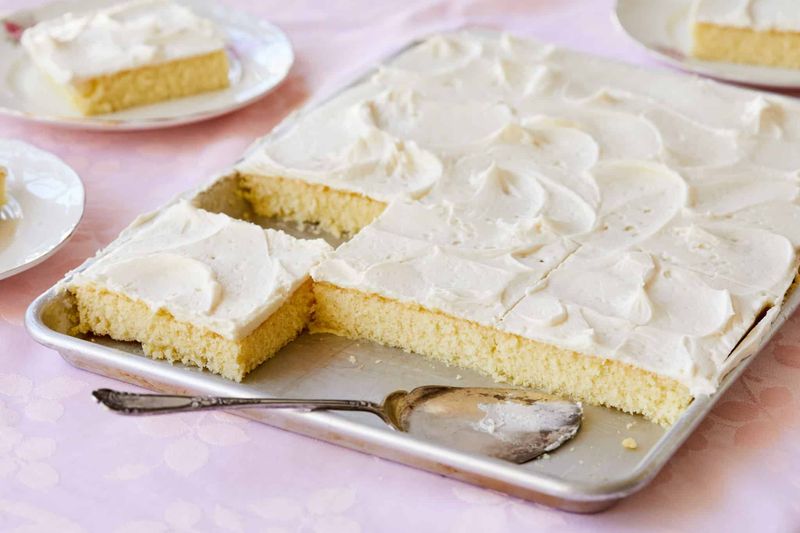Vanilla Sheet Cake With Buttercream