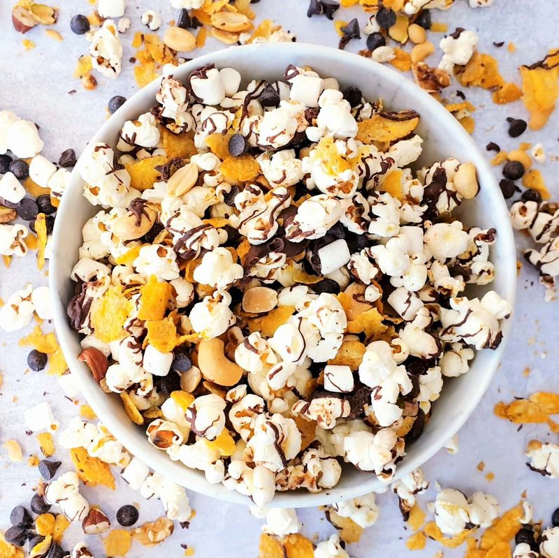 Popcorn Cones With Sweet And Savory Mix