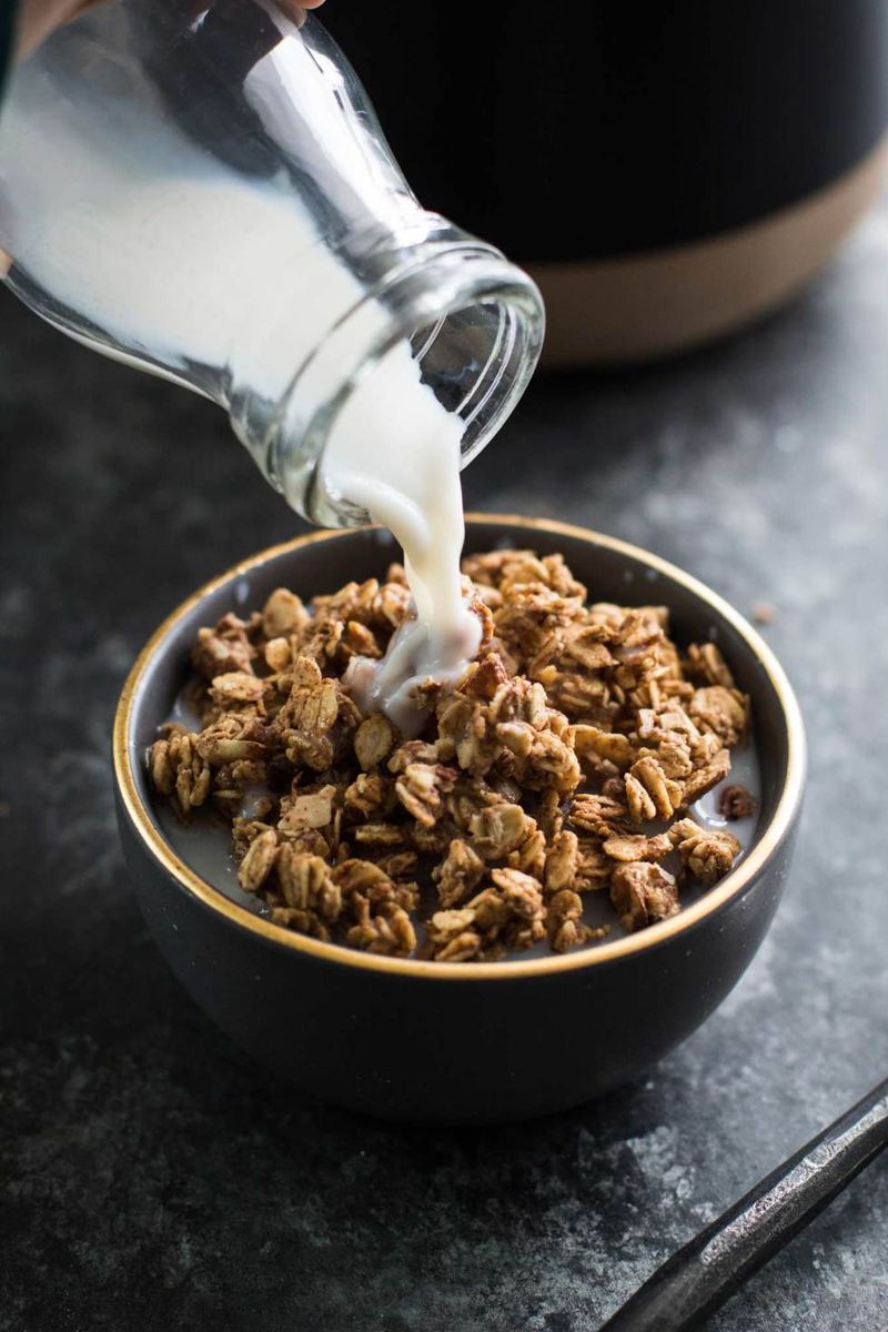Chai-Spiced Granola With Almond Milk