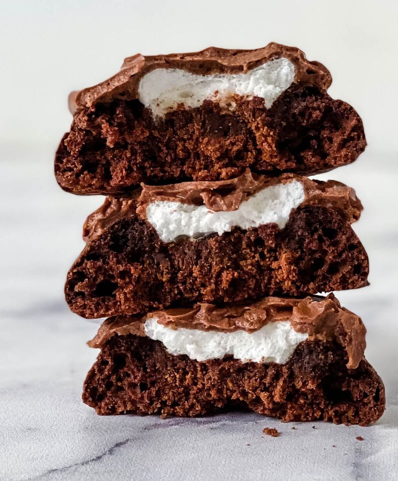Chocolate-Dipped Fluff Sandwich Cookies