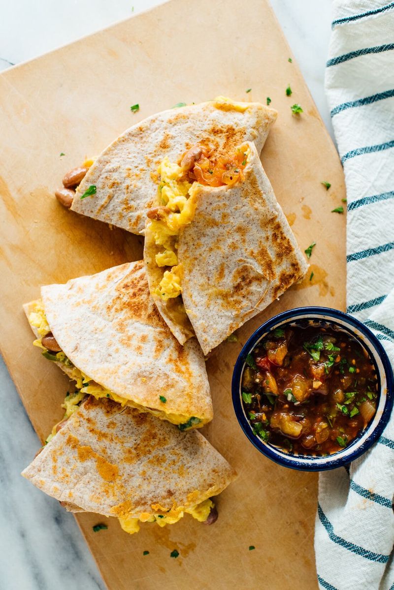 Breakfast Quesadillas With Eggs And Cheese
