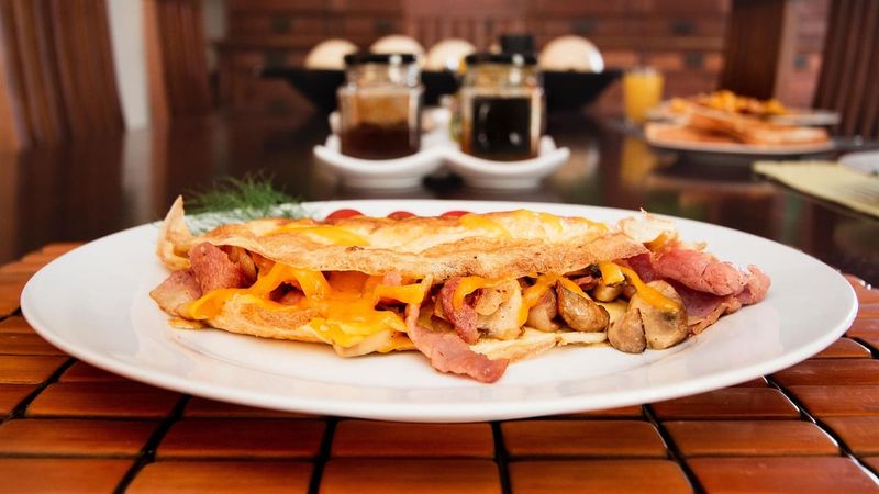 Stuffing Omelets With Greasy Meats